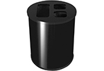 Сортировочная урна для мусора черная. Recycling bin 40л JVD (8991080)