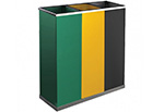 Корзина для сортировки мусора (бытовых отходов), 3 отдельных цветных контейнера объёмом по 25 л JVD (H4014VAG)